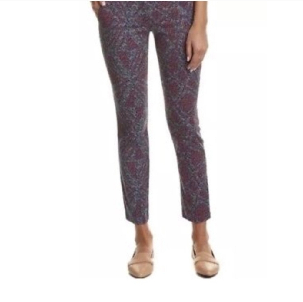 Cabi Women's Palm Beach Print Women's Ankle Crop Pants Size 8